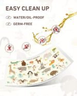 Babebay Disposable Stick-on Placemats 40 Pack for Baby & Kids & Toddler, Sticky Placemats Restaurant Table Mats 12" x 18" (Animal Alphabet) - Image 3