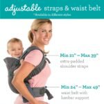 Infantino Flip 4-in-1 Convertible Baby Carrier, Adjustable, Ergonomic Babywearing, Registry Essential, Baby Carrier for Newborn to Toddler, Gray - Image 3