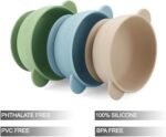 PandaEar 3 Pack Baby Bowls with Suction| Stay Put Silicone Food Bowl for Babies Kids Toddlers Infants| Food Grade Soft Safe BPA-Free Silicone (Multi-Color) - Image 3