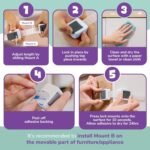 Child Safety Locks (4-Pack) - Baby Proof Cabinets, Drawers, Toilets & Appliances- Adjustable Strap Length, Double Lock Option - Easy Latch for Adults to Open - Image 4