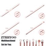 Blackhead Remover Pimple Comedone Extractor Tool Best Acne Removal Kit - Treatment for Blemish, Whitehead Popping, Zit Removing for Risk Free Nose Face Skin with Case(Rose, 4 Piece Set) - Image 4