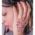 Henna Tattoo Stencils Kit for Hand, 24 Sheets Indian Arabian Temporary Tattoo Template Mehndi Stencil Stickers - Image 4