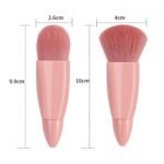 Easy-taken Travel Makeup Brush Set, COSHINE 5pcs Mini Complete Function Cosmetic Brushes Kit (5pcs with mirror) - Image 4