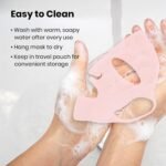 Lindo Silimask - Reusable Anti-Wrinkle Silicone Face Mask Holder for Sheet Masks, Moisturizing Facial Mask Cover, Prevent Evaporation, Beauty Face Tool, Travel Pouch Included, 2 Pack - Image 4