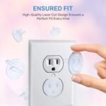 24 Pack Outlet Covers & Removal Tool Baby Proofing, Provide Shock Prevention and Easy Installation, Safe and Secure Plastic Plug Covers for Power Sockets (24 Outlet Covers) - Image 5