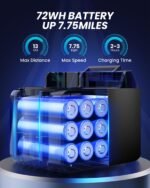 Gyroor Self Balancing Scooter New G13 All Terrain Balancing Scooter with LED Lights, Self Balancing Off Road with Bluetooth for Kids ages 6-12 and Adults-Blue - Image 3