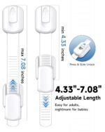 Infinno 12 Pack Cabinet Locks Baby Proofing Heavy Duty - Child Safety Cabinet Locks for Drawers, Cupboards & Fridge – No Drill 3M Adhesive Locks for Pets - Toddler Safety Latches - Image 3