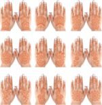 18 Sheets Henna Stencils Henna Tattoo Stencil Kit, Hand Henna Temporary Tattoo Stencils for Women and Girls Arabian Realistic Tattoo Stickers - Image 2