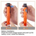 2 Pack Non-Contact Voltage Detector, Voltage Tester Electrical Tester, AC 12V/48V/70V-1000V, Wire Tester with Buzzer Alarm and Flashlight, Wire Breakpoint Finder, Orange & Red - Image 2