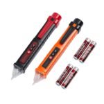 2 Pack Non-Contact Voltage Detector, Voltage Tester Electrical Tester, AC 12V/48V/70V-1000V, Wire Tester with Buzzer Alarm and Flashlight, Wire Breakpoint Finder, Orange & Red