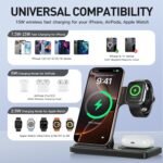 2026 Traveling Portable Wireless Fast Charger for Apple & Android Charging Station,3 in 1 Charging for iPhone 17 16 15 14 13 12 11,Apple Watch & Air pods 4 3 2 Pro,Samsung Galaxy-Gifts for Family - Image 2