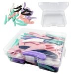 230-Pack Disposable Cosmetic Spatulas with Storage Case - 5 Colors (White/Pink/Green/Black/Purple) - Mini Scoops for Skincare Creams, Masks & Beauty Products - Image 2