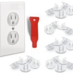 24 Pack Outlet Covers & Removal Tool Baby Proofing, Provide Shock Prevention and Easy Installation, Safe and Secure Plastic Plug Covers for Power Sockets (24 Outlet Covers)