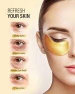 24k Gold Under Eye Patches (25 Pairs), eye mask, Collagen Skin Care Products, Eye Patches for Puffy Eyes, eye masks for dark circles and puffiness - Image 2