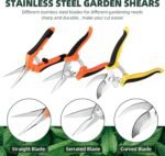 3 Pack Garden Pruning Shears, Stainless Steel Shears, Gardening Shears, Scissors, Garden Clippers, Pruning Snips, Pruning Shears for Gardening Tools - Image 2