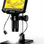 4.3" Coin Microscope 1000X for Error Coins, Digital LCD Magnifier with Anti-Glare Side Lights, 1080P USB PC View (Win/Mac), Rechargeable Scope for Numismatic Grading & Mint Marks