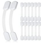 4our Kiddies Child Proof Cabinet Locks for Baby Proofing, 14 Pack Baby Proof Drawer Locks for Kids, Child Safety, Adjustable Child Locks for Cabinet and Drawers with 12 Extra 3M Adhesives, No Drilling