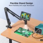 5" LCD Digital Microscope, 1000X Magnification Soldering Microscope for Electronics Repair, 1080P Video Camera with 8 Adjustable LED Lights, Type-C PC View, Flexible Stand - Image 2