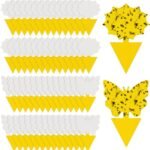 58 Pack Flying Insect Traps for Plants – Yellow Sticky Traps for Fungus Gnats, Flies & Flying Bugs, Anti Bacterial, Garden & Kitchen, Non-Toxic, Odorless, Kid & Pet Safe