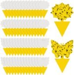 58 Pack Flying Insect Traps for Plants – Yellow Sticky Traps for Fungus Gnats, Flies & Flying Bugs, Anti Bacterial, Garden & Kitchen, Non-Toxic, Odorless, Kid & Pet Safe