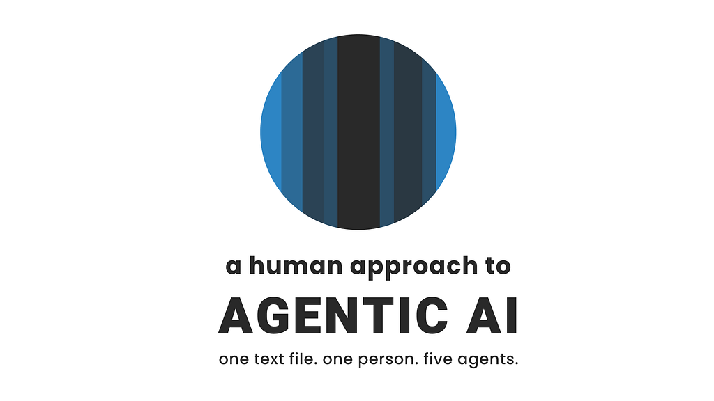 A human approach to Agentic AI. One person. One text file. Five agents.