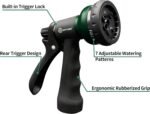 AUTOMAN-Garden-Hose-Nozzle, ABS Water Spray Nozzle with 7 Adjustable Watering Patterns, Slip Resistant for Watering Plants, Lawn& Garden, Washing Cars, Cleaning, Showering Pets & Outdoor Fun. - Image 2