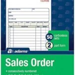 Adams Sales Order Books, 2-Part, Carbonless, White/Canary, 4-3/16" x 7-3/16", Bound Wraparound Cover, 50 Sets per Book, 3 Pack (DC4705-3)