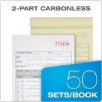 Adams Sales Order Books, 2-Part, Carbonless, White/Canary, 4-3/16" x 7-3/16", Bound Wraparound Cover, 50 Sets per Book, 3 Pack (DC4705-3) - Image 2