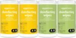 Amazon Basics Disinfecting Wipes, Lemon & Fresh Scent, Thick, Sanitizes/Cleans/Disinfects/Deodorizes, 340 Count (4 Packs of 85)