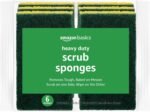 Amazon Basics Heavy Duty Scrub Sponges, Dual-Sided Design, Yellow/Green, 6-Pack, Packaging may vary