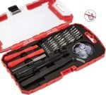 Amazon Basics Precision Screwdriver Set, 32-Piece Electronics Repair Tool Kit for Laptops, Smartphones, Eyeglasses, Watches, Magnetic Tip, Red - Image 2