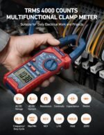 AstroAI Digital Clamp Meter Multimeter 4000 Counts Auto-ranging Amp Tester Measuring AC/DC Voltage & Current, Resistance, Capacitance, Frequency, Continuity, Live Wire Test, NCV Detection, Blue - Image 2