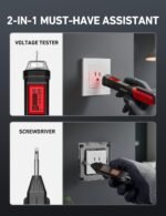 AstroAI VTS1000H Voltage Tester with Screwdriver, Non-Contact Electrical Tester, Dual Range AC 12V/70V-1000V, Live Wire Test, Wire Breakpoint Finder, Audible Alarm, LCD Percentage Display, Red - Image 2