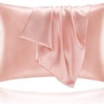 BEDELITE Satin Pillowcase for Hair and Skin, Super Soft and Cooling Similar to Silk Pillow Cases 2 Pack with Envelope Closure, Gift for Women Men(20"x26" Standard Size, Coral)