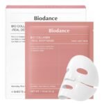 BIODANCE Bio-Collagen Real Deep Mask, Hydrating Overnight Hydrogel Mask, Pore Minimizing, Elasticity, Plumping Improvement, Korean Skin Care | 1.19oz(34g) x 4ea
