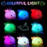 Baby Bath Toys, Toddler Bath Toys for Kids Ages 1-3, Baby Easter Basket Stuffers, 1 2 3 Year Boy Girl Gifts Baby Toy 6-12-18 Months Light Up Whale Bath Toy Sprinkler Bathtub Pool Water Toy - Image 2