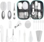 Baby Healthcare and Grooming Kit for Newborn Kids, 24PCS Upgraded Safety Baby Care Kit, Newborn Nursery Health Care Set, Baby Care Product (Grey White)