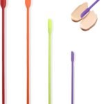 Beauty Spatula 4 PCS Makeup Spatula Mini Silicone for Cosmetics & Kitchen - 3 Sizes