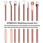 Blackhead Remover Pimple Comedone Extractor Tool Best Acne Removal Kit - Treatment for Blemish, Whitehead Popping, Zit Removing for Risk Free Nose Face Skin with Case(Rose, 4 Piece Set) - Image 2
