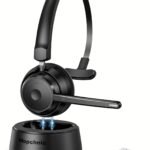 Bluetooth Headset, Wireless Headphone with AI Noise-Canceling Microphone On Ear Wireless Headset with USB Dongle for Computer Office