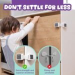 Child Safety Locks (4-Pack) - Baby Proof Cabinets, Drawers, Toilets & Appliances- Adjustable Strap Length, Double Lock Option - Easy Latch for Adults to Open - Image 2