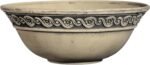 Classic Home and Garden Corinthian Shallow Planter with Drainage - Decorative Garden Bowl Planter for Succulents, Flowers, & More - UV Resistant Wide Plant Bowl for Indoors/Outdoors (12” Ivory Ash)