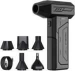 Compressed Air Duster,130000RPM Super Power Cordless Air Duster,Rechargeable Brushless Blower,3 Gear Adjustable Mini Blower with LED Light,Dust Remover for Computer/House/Outdoor/Car