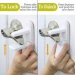Door Lever Lock (2 Pack) – Prevents Toddlers from Opening Doors – Easy One-Hand Operation for Adults – Durable ABS with 3M Adhesive Backing – No Tools Needed for Install - Image 2