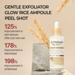 Dr.Melaxin Peel Shot Glow White Rice Peeling Ampoule 80ml, Dead Skin Gentle Exfoliating Ampoule with Rice Water Extract, AHA BHA, Niacinamide, Daily Skin Texture Care, All Skin Types, Korean Skincare - Image 2