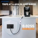 ELEGRP GFCI Outlet 20 Amp, Self-Test GFI Electrical Outlet with Thinner Design, TR Tamper Resistant GFCI Receptacle, Ground Fault Circuit Interrupters with Wall Plate, UL Listed, Matte Black, 1 Pack - Image 2