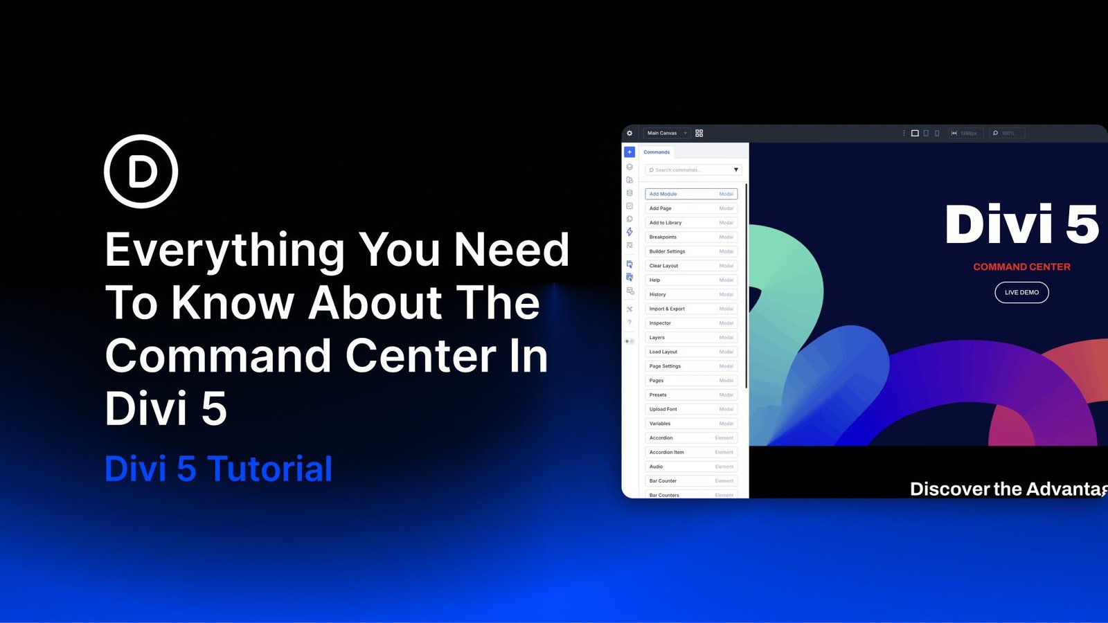 Everything You Need To Know About The Command Center In Divi 5