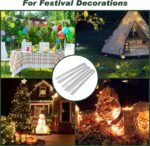 FEED GARDEN 6 Inch 50 Pack Hot-dip Galvanized Landscape Staples Plant Cover Spikes 11 Gauge Tent Stakes Garden Stakes Landscaping Fabric SOD Pins Yard Pins for Decoration Weed Barrier Fabric - Image 2