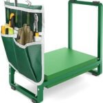 FLINTER 10.2" Wider Garden Kneeler and Seat, Heavy Duty Thick Gardening Bench for Kneeling and Seat - Garden Kneelers for Seniors, Gardening Stools for Women, Grandparents, Gardeners, Green