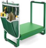 FLINTER 10.2" Wider Garden Kneeler and Seat, Heavy Duty Thick Gardening Bench for Kneeling and Seat - Garden Kneelers for Seniors, Gardening Stools for Women, Grandparents, Gardeners, Green